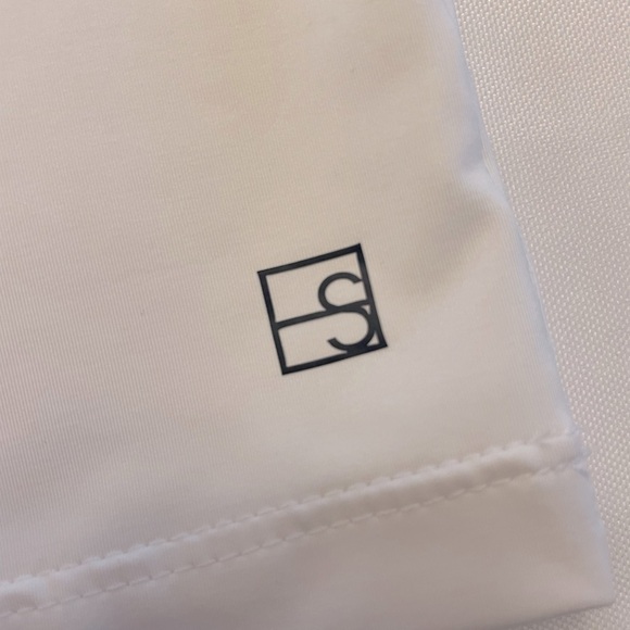 SET Athletics Boys Parker Performance Polo in White with Green Microgingham - Picture 2 of 5